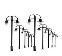 L333 10pcs Model Railway Lamppost lamp HO N 4.5cm 12V street lights model outdoor light model building kit