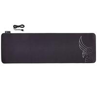 L33T E-Sports Gaming Mouse Mat LED Lighting Including 10 RGB Various Light Modes Thor's Armory Gamer Deskmat Size XXL Quick Surface Non-Slip All-Round Gaming Mouse Pad Black