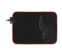 L33T Gaming E-Sports Gaming Mouse Mat LED Lighting, 10 RGB Light Modes, Viking Series, Mouse Mat Thor's Armory Gamer Deskmat, Size M, Fast Surface, Non-Slip, All-Round Gaming Mouse Mat, Black