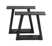 (L35*W7*H40) 2pcs Industrial Steel Table Legs Box Square Coffee Desk