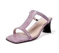L37 HANDMADE SHOES Women's Automatic Heeled Sandal, Violet, 6 UK