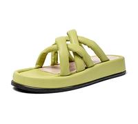 L37 HANDMADE SHOES Women's SUNSHINE REGGAE Sandal, Green, 5 UK