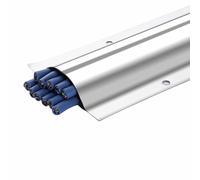 L39.37'' Cable Raceway Cord Cover, Stainless Steel Cable Raceway, Wire Management Kit, Floor Cord Protector Drop Over Drop Trak Cable Ramp for Office Building Electrical Wiring, 20 Pack(NO.7)