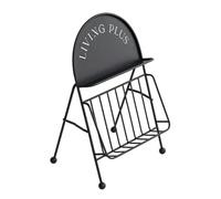 L3s9mPzVb4 Floor Standing Magazine Rack Simple Magazine Holder Modern Brochure Stand Desktop Bookshelf Storage Rack Office Small Data Newspaper Ornaments(Black)