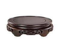 L3s9mPzVb4 Plant Stand Ebony Round Indoor Wooden Bonsai Stand, Flower Pot Teapot Ornament BaseHolder(Medium)