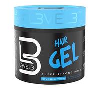 L3VEL3 Super Strong Hair Gel - Creates Sleek, Long Lasting Hairstyles - Gives Volume and Adds Shine - Water Based and Flake Free Formula - Clean and Refreshing Scent - Rinses out Easily - 1000 ml
