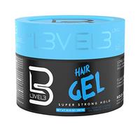 L3VEL3 Super Strong Hair Gel - Creates Sleek, Long Lasting Hairstyles - Gives Volume and Adds Shine - Water Based and Flake Free Formula - Clean and Refreshing Scent - Rinses out Easily - 250 ml