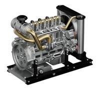 L4 Engine Model Kit That Works, 1/10 DIY Mini Metal Inline Four-Cylinder Engine Model with Cooling System Toys Gifts (300+PCS)