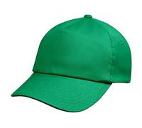 L4 Kids Plain Baseball Cap 5 Panel (Kelly Green, One Size)