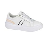 L480G-5 'Zena' Womens Glam Trainers White/Natural PU Size 5