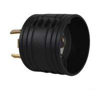L5-30P Male to TT-30R Female 30 Amp Adapter | Solid copper terminals for ensure max conductivity, heat resistant PVC for mold, 30 amp capacity, for durable black finish