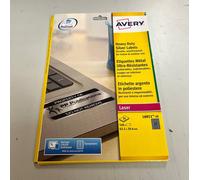 Avery Laser Labels L6011-20 Heavy Duty 27 Per Sheet Silver Pack of 540