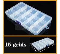 L6NqIAG 3Pcs 15 Grids Plastic Box Practical Adjustable Compartment Container Jewelry Bead Storage Case Screw Holder Case Display Organizer Screw Box Organiser
