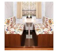 L6NqIAG 4 Pcs/set Flowers RV Dinette Cushions Covers Elastic Armless Sofa Covers Spandex RV Camper Car Bench Backrest Cover Decor Dinette Cushion Covers(Color 4)