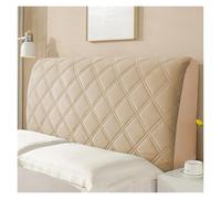 L6NqIAG All-inclusive Soft Smooth Quilted Head Cover Thicken Velvet Headboard Cover Solid Color Bed Back Protector Cover Head Board Cover(Khaki,210cm)