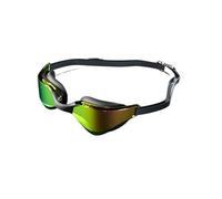 L6NqIAG Anti-Fog Swim Goggles With HD Wide-Angle Lens, Comfortable Fit, Adjustable Nose Bridge Swimming Goggles(Black Gold)