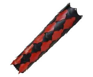 L6NqIAG Archery Quiver Back Medieval Larp Archer Dragonscale Quiver Forest Elven Leather Back Arrow Case Holder Robin Hood Ranger Elf Bowman Archery Holster(Black and brown)