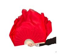 L6NqIAG Belly dance fan Fan Veil Hand Made Bamboo Folding Women Bellydance Silk Veils Pair 86cm Double Sided(41cm(31 10cm),1pcs right 1pcs left)