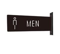 L6NqIAG Double Sided Toilet Sign Bathroom Side Wall Signs Reminder Signs Men's and Women's Washroom Side Mounted Door Signs Toilet Sign(2)
