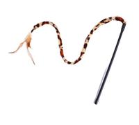L6NqIAG Funny Leopard Print Cat Teaser Wand Interactive Stick for Kitten Training & Pet Toy Fun Feline play item