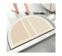 L6NqIAG Half Round Door Mat 1pcs Simple Household Semi-Circular Diatom Mud Carpet Bathroom Door Mat Toilet Anti-Slip Shower Room Absorbent Foot(A1492-B-2.5MM,50cmx80cm)