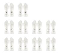 L6NqIAG Household Rubber Gloves 10 Pairs Of Pvc Cleaning Gloves Waterproof Wear-resistant Non-slip Latex Material Housework Laundry Washing Dishes Kitchen(Flamingo x10,78 * 92cm)