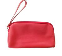 L6NqIAG Leisure Cowhide Women Clutch Bag Personalize Letters Female Wristlet Purse Bag Vintage Pencil Makeup Zip Pouch Wristlet Clutch Purses(Red)