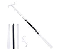 L6NqIAG Long Handled Shoe Horn 1PCS 88cm Professional Removable Shoehorn Plastics Convenient Multifunctional Wear Socks Clothes Shoes Lifter Tool(White Black)