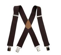 L6NqIAG Mens Suspenders For Trousers 5cm Strengt Hened Clips,Elastic Adjustable X Shape Trouser Braces Heavy Duty Trouser Braces Men's Braces(Brown coffer)