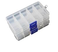 L6NqIAG Plastic Storage Box Organiser Case Compartment Adjustable Container For Craft Nail Fuse Jewelry Box Beads Pill Screw Organizador Screw Box Organiser(3 pieces)
