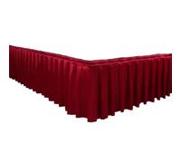 L6NqIAG Pleated Table Skirt Wedding Backdrop Curtains Table Cothes For Birthday Banquet Stage Table Skirting Event Party Table Skirt for Party(Wine red,H60cm x L300cm)