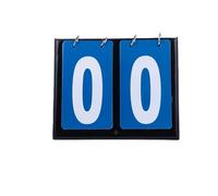 L6NqIAG Portable Flip Scoreboard 2- Basketball Scoreboard Double Side Flip Counter Portable Bright Smooth Edges Clear Number Display for Sports(Blue)