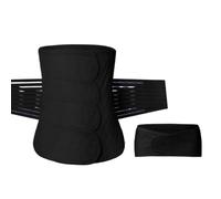 L6NqIAG Postpartum Tummy Belt Waist Trainer Body Shaper Shapewear Women Tummy Belt Elastic Band all Seasons Postpartum Belly Band(4202-bk,M)
