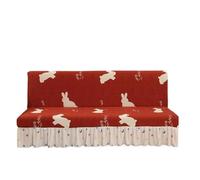 L6NqIAG Printed Stretch Sofa Bed Cover Armless Folding Covers with Skirt Elastic for Living Room Funiture Protector Skirt Sofa Cover(Color 11,S 120-150cm)