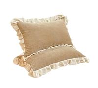 L6NqIAG Ruffle Pillow Cover Solid Color Thickened Pillowcase Milk Velvet