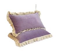 L6NqIAG Ruffle Pillow Cover Solid Color Thickened Pillowcase Milk Velvet