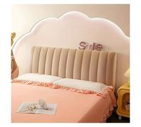 L6NqIAG Short Plush Quilted Headboard Cover Soft Thick Velvet Bed Head Cover All-inclusive Bedside Protector Cover Head Board Cover(Khaki,W100 x H70cm)