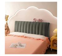 L6NqIAG Short Plush Quilted Headboard Cover Soft Thick Velvet Bed Head Cover All-inclusive Bedside Protector Cover Head Board Cover(Dark Gray,W130 x H70cm)