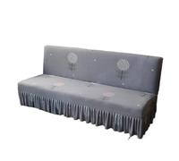 L6NqIAG Simple Stretch Armless Sofa Bed Cover All-inclusive Foldable with Skirt Skirt Sofa Cover(Color 31,S 120-150cm)