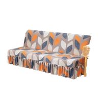 L6NqIAG Simple Stretch Armless Sofa Bed Cover All-inclusive Foldable with Skirt Skirt Sofa Cover(Color 16,S 120-150cm)