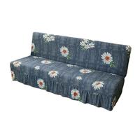 L6NqIAG Simple Stretch Armless Sofa Bed Cover All-inclusive Foldable with Skirt Skirt Sofa Cover(Color 22,S 120-150cm)