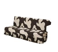 L6NqIAG Simple Stretch Armless Sofa Bed Cover All-inclusive Foldable with Skirt Skirt Sofa Cover(Color 19,S 120-150cm)