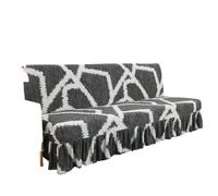 L6NqIAG Simple Stretch Armless Sofa Bed Cover All-inclusive Foldable with Skirt Skirt Sofa Cover(Color 5,S 120-150cm)