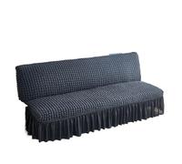 L6NqIAG Solid Color All Without Armless Sofa Bed Cover with Skirt Slipcover Fitted Couch Washable Elastic Fabric Skirt Sofa Cover(Dark grey,S 120-150cm)