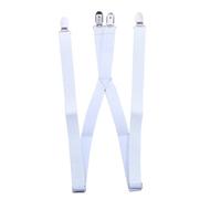 L6NqIAG Suspenders Men Adjustable Elastic X Back Pants Women Suspender For Trousers 2.5CM Width 4 Clips Adjustable Elastic Back Braces Men's Braces(WHITE)