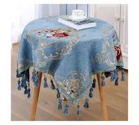 L6NqIAG Vintage Lace Tablecloth Round & Rectangular Tablecloth with Tassels, Coffee Table and Bedside Cover Cloth(Color3,130x130cm rectangle)