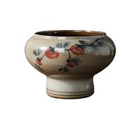L6x2N9b5 Flower Pots Chinese Style Jingdezhen Retro Ceramic Flower Pot, Hand-painted High Footed Large-diameter Container, Green Plant for Home Use