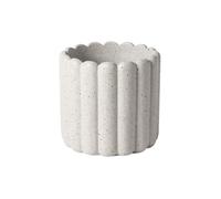L6x2N9b5 Flower Pots Creativity Vertical Stripe Flower Pot with Spray Dots Cement Planter for Indoor Outdoor(Medium)