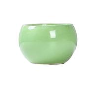 L6x2N9b5 Flower Pots Plant Pots Round Ceramic Small PotsFlower Solid Color Garden SuppliesPlanters with Drainage Holes Succulent Planting(Green)
