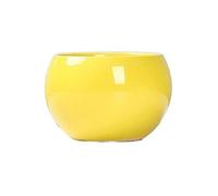 L6x2N9b5 Flower Pots Plant Pots Round Ceramic Small PotsFlower Solid Color Garden SuppliesPlanters with Drainage Holes Succulent Planting(Yellow)